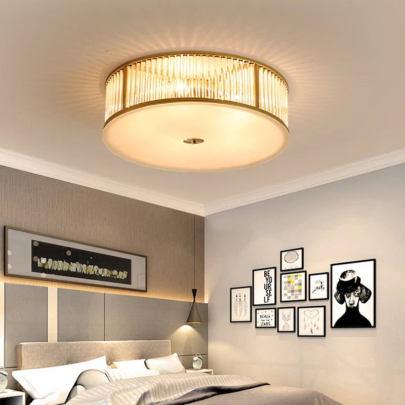 Crystal LED Ceiling Lamp for Luxury Living Room and Bedroom Lighting