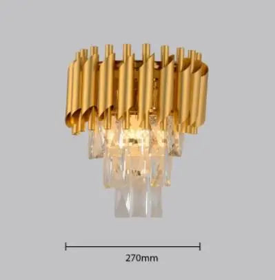 Black Gold Metal LED Chandelier Living Room Dining Modern Lustre Crystal Hanging Lamp