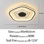 Modern Pentagonal LED Ceiling Chandelier Light for Living Room Bedroom Lighting