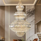 Crystal Villa Chandelier: Luxe European Duplex Hall Lighting - Elegant Living Room Decor