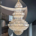 Crystal Villa Chandelier: Luxe European Duplex Hall Lighting - Elegant Living Room Decor