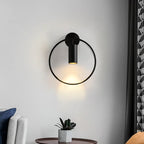 Brass Gold Ring Adjustable LED Wall Sconce Light for Home Hotel Corridor