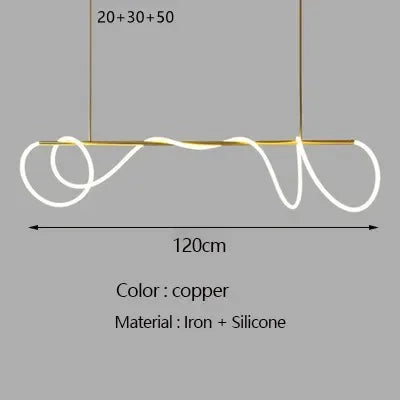 Modern Minimalist Dimmable LED Chandelier for Home Decor and Dining Room