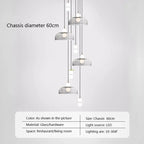 Nordic Glass Pendant Light LED Multihead Smoke Grey Hanging Lamp