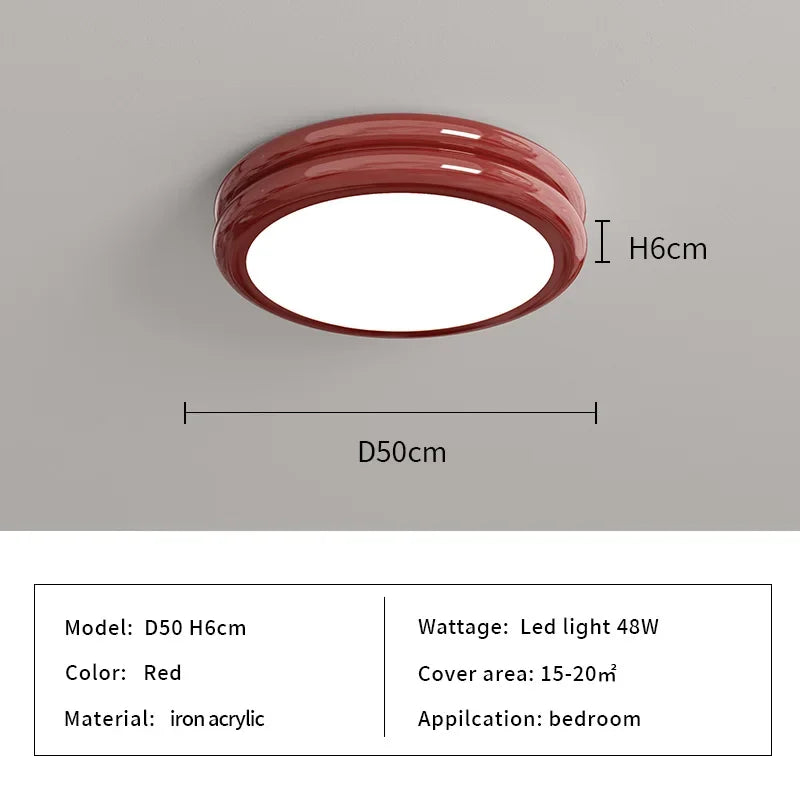 Modern Minimalist LED Round Ceiling Light for Bedroom Indoor Decor