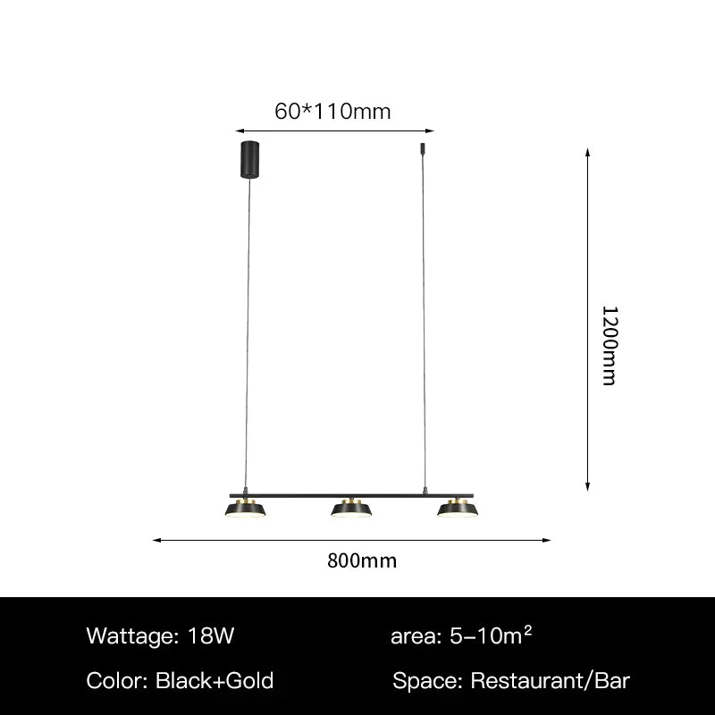 Neutral Light Dining Room Chandelier: Black Ceiling Pendant for Kitchen Table