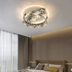 Crystal Ceiling Light: Modern LED Warmth for Living Room & Bedroom