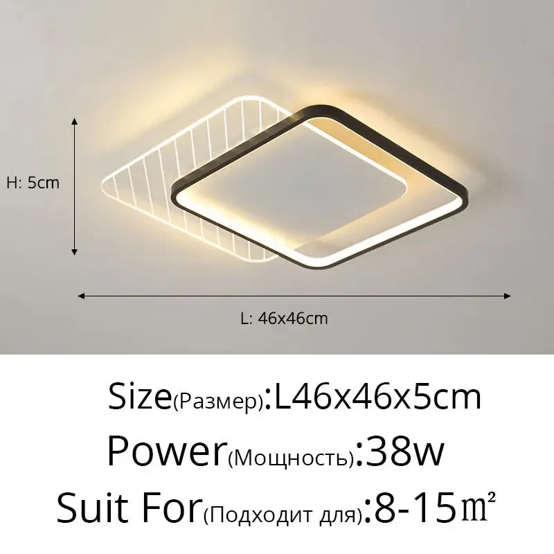 LED Ceiling Lights: Modern Minimalist for Bedroom Living Room Kitchen Study Warm Home