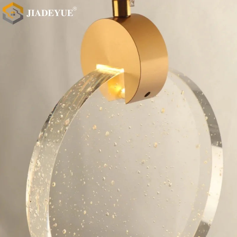 Crystal Spiral Chandelier LED Modern Minimalist Staircase Living Room Light