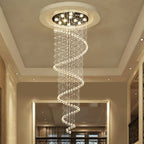 Luxury LED Crystal Chandelier for Double Staircase and Living Room