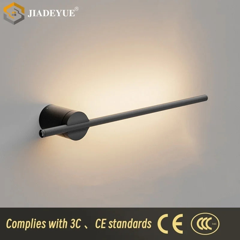 LED Modern Wall Lamp with Built-In Switch for Bedroom Living Room Decor