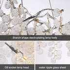 Silver Money Tree Crystal Chandelier for Kitchen Bedroom & Living Room