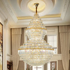 Crystal Hollow Chandelier for Luxury Living Room and Stair Lamps