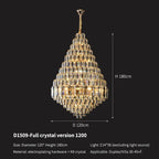 Crystal Pendant Chandelier for Home, Hotel, Restaurant - Luxury Duplex Hall Light