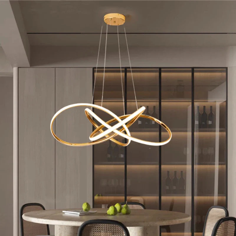 Modern Pendant Light: Indoor LED Chandelier Ceiling Lamp - Decorative Dining Room Lighting