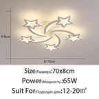 LED Acrylic Chandelier Lights with Remote for Home Indoor Lighting