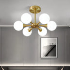 Nordic Glass Ball LED Chandelier for Bedroom Dining Room.