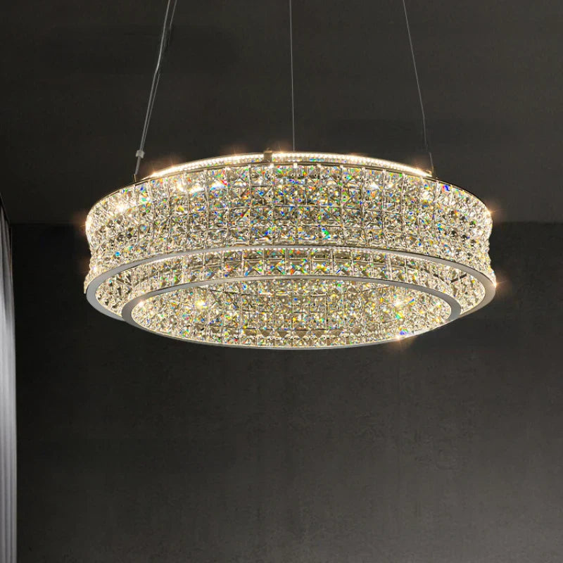 K9 Crystal Luxury Chandelier for Restaurant Bar Hotel LED Lamps