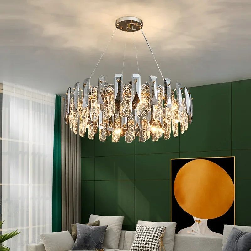 Crystal LED Chandelier: Modern Luxury Room Decor Pendant Light for Home, Bedroom, Restaurant & Ceiling