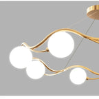 Nordic Ring Chandelier: Bubble LED Pendant Light for Living Room & Bedroom