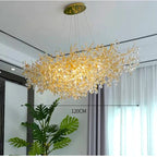 Sun Crystal Chandelier for Elegant Living Room & Lobby Lighting