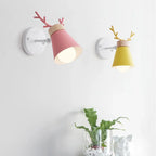 LED Antlers Wall Lamp Wooden Nordic Vintage Modern Loft Bedroom Lighting E27