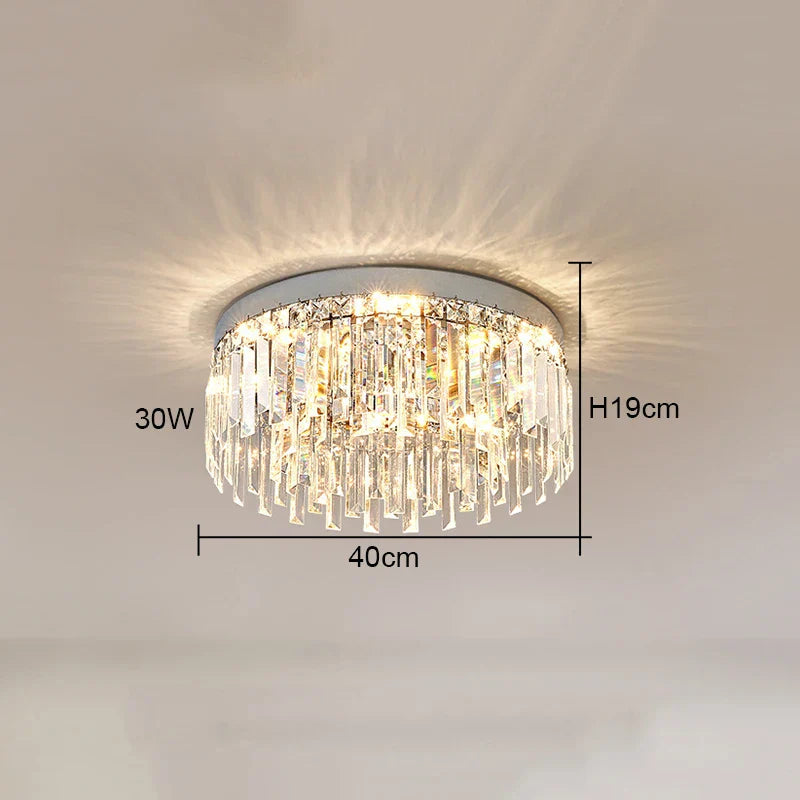 Crystal Ceiling Lamp: Modern Minimalist Light Luxury for Home Indoor Lighting