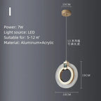 Rotatable LED Pendant Lamp for Modern Indoor Living Room Art Decor Lighting