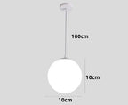Nordic Glass Pendant Lights - White Ball Hanging Lamps for Home Decor
