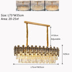 K9 Crystal Modern Ceiling Chandelier for Living Room Lighting Fixture