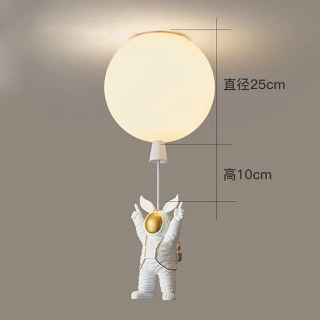 Astronaut Space Ball Ceiling Lamp for Kids Room or Corridor