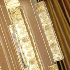 Crystal LED Chandelier: Luxury Staircase Pendant Light for Living Room.