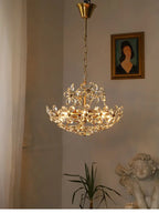 Crystal Flower Pendent Chandelier - Modern Design for Living Room, Restaurant, and Bedroom