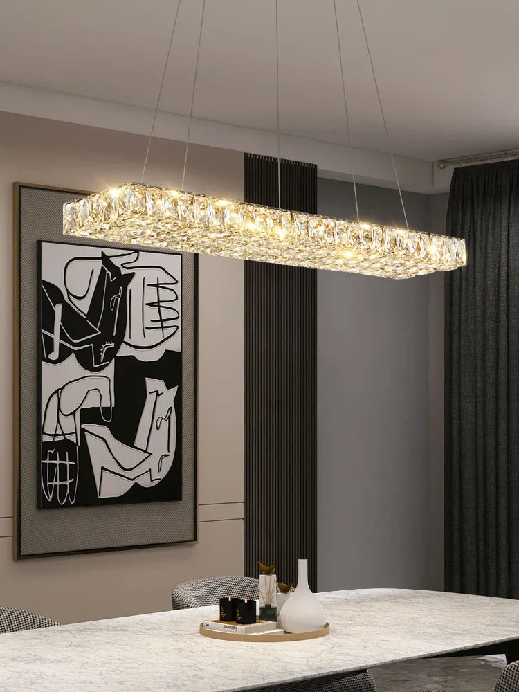 Modern Crystal LED Chandelier for Living and Dining Room Decor