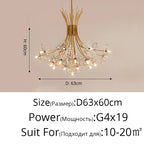 Dandelion Flower Chandelier: Modern LED Living Room Bedroom Indoor Decor Bouquet Lamps