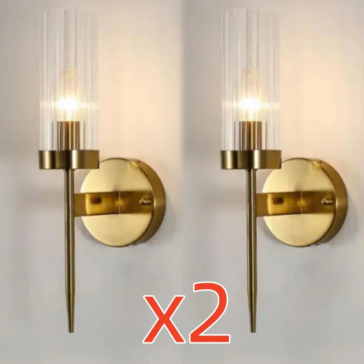 Modern LED Gold Wall Lights Bedroom Bedside Glass Lamps Fixture for Home Decor
