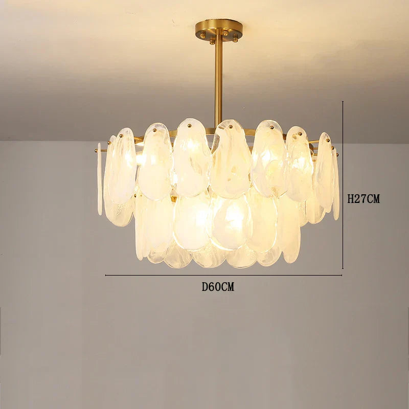 Modern Frosted Glass Ceiling Chandelier Pendant Lamp for Living Room Home Decor