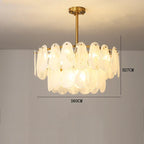 Modern Frosted Glass Ceiling Chandelier Pendant Lamp for Living Room Home Decor