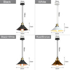 Industrial Loft Chandelier Pendant Lamp LED Edison Vintage Hanging Light