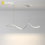 Dimmable LED Linear Chandelier Pendant for Kitchen Bedroom Dining Room
