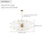 Dandelion Golden Ball Chandelier - Nordic Postmodern Bedroom Dining Room Decor