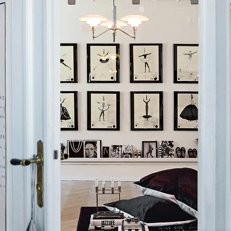 Lotus Glass Chandelier PH Pendant Light Classic Nordic Dining Room Bedroom Lamp