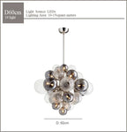 Glass Globe LED Chandelier Pendant Light for Nordic Luxury Living Room