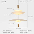 UFO LED Chandelier Pendant Light for Dining Living Room Bar - Modern Saucer Design