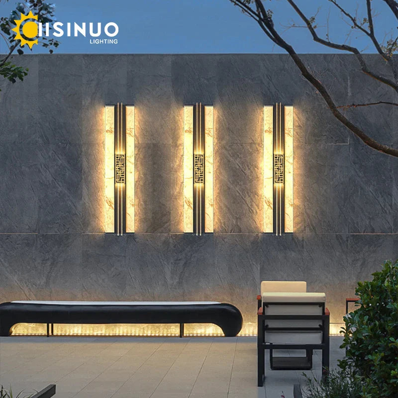 Marble Outdoor Wall Lights: Waterproof IP65 Sconces for Balcony, Courtyard, Street Lighting
