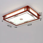 Solid Wood LED Ceiling Lamp, Nordic Modern Design, Hollow Carved, Living Room Bedroom Decor