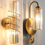 Modern Luxury Gold Crystal LED Wall Light for Living Room and Bedroom