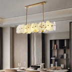 Marble LED Chandelier for Living Room, Bedroom, Kitchen - Luxury Stone Hanging Light