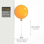 Colorful Balloon Memory LED Wall Lamp Pull Switch Bedroom Sconce E27 Bulbs