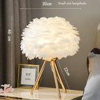 Feather Table Lamp: Romantic Goose Decor for Bedroom, Living Room, Coffee Shop & Wedding